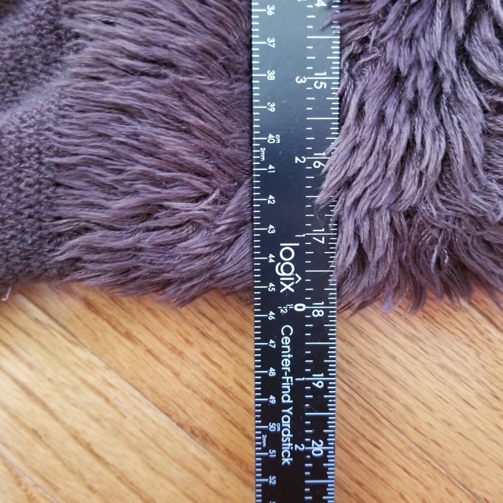 Brown faux fur scarf - Picture 6 of 7